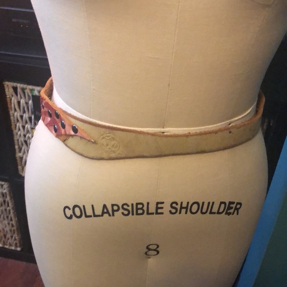 Designer handmade one of kind leather belt - Picture 10 of 11